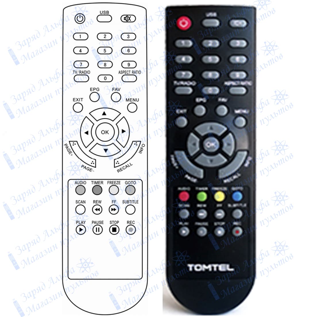 Tomtel пульт к приставке DVB-C 