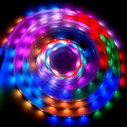 Многоцветная светодиодная лента 5050 RGB открытая