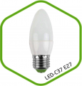 ЛАМПА СВЕТОДИОДНАЯ LED С-37 ECONOM 7.5вт. аналог лампочки 60вт. Цоколь Е27