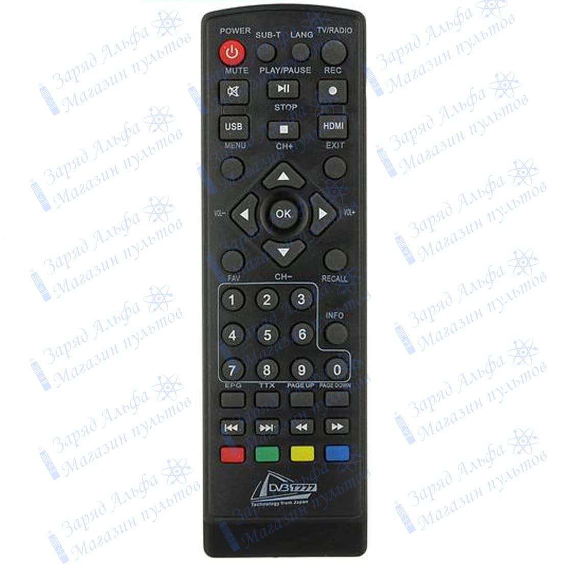 Пульт к BEKO DVBT777, OTAU DVBT999, OPENBOX DVBT777 для цифровой приставки ресивера DVB-T2