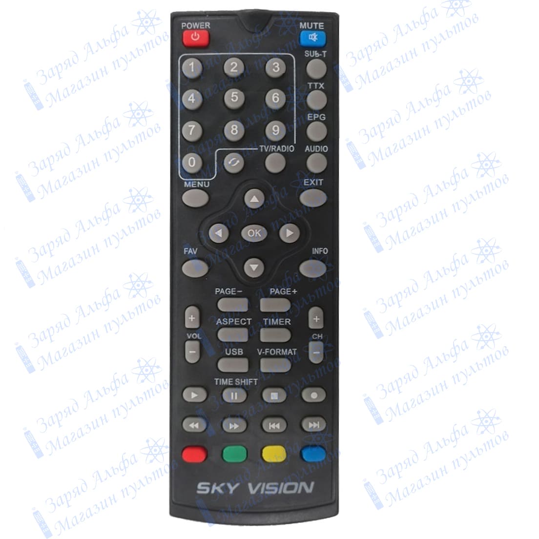 Пульт ДУ к Sky Vision T2401 IP TV для цифровой приставки ресивера DVB-T2 