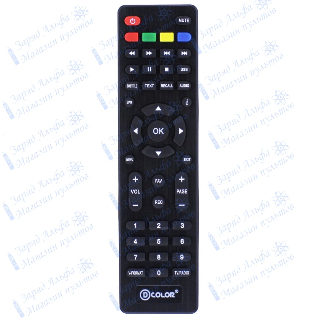 Купить Пульт для цифровой приставки (ресивера) DVB-T2 D-COLOR DC1502HD premium, Пульт для D-Color DC1502HD premium, DC802HD